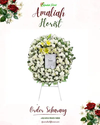 Krans Bunga Duka Cita di Setiajaya